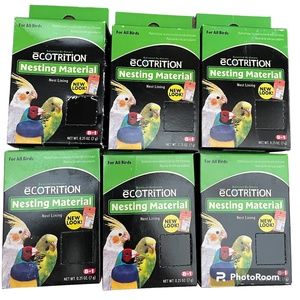 (6 Pack) 8-In-1 Pet Products Natural Cotton Fiber Bird Nesting Material 0.25 Oz